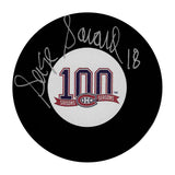 Serge Savard Autographed Montreal Canadiens 100th Anniversary Puck