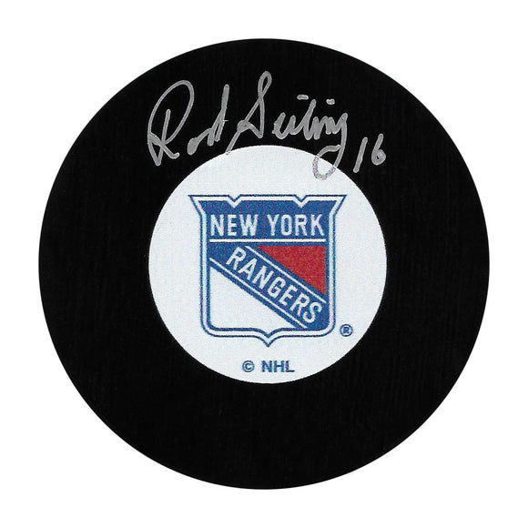 Rod Seiling Autographed New York Rangers Puck