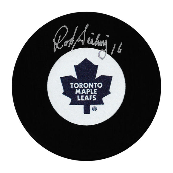Rod Seiling Autographed Toronto Maple Leafs Puck