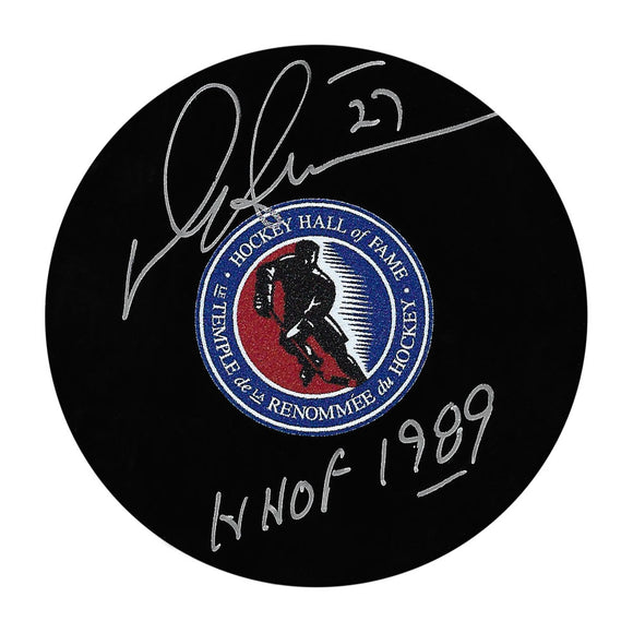 Darryl Sittler Autographed Hockey Hall of Fame Puck