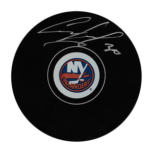 Ilya Sorokin Autographed New York Islanders Puck