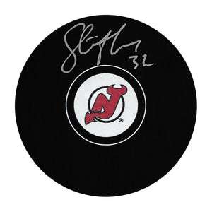 Steve Thomas Autographed New Jersey Devils Puck