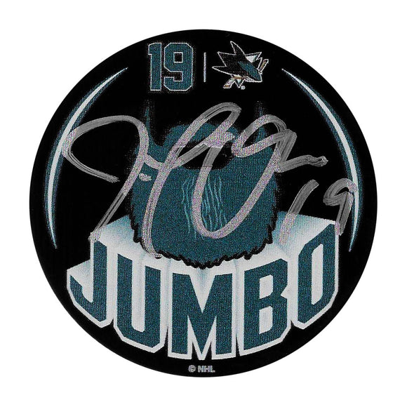 Joe Thornton Autographed San Jose Sharks Jersey Retirement Puck