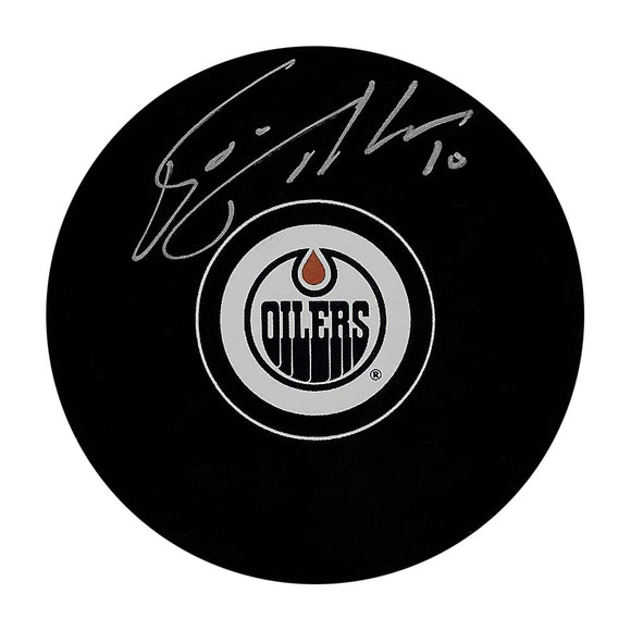 Esa Tikkanen Autographed Edmonton Oilers Puck