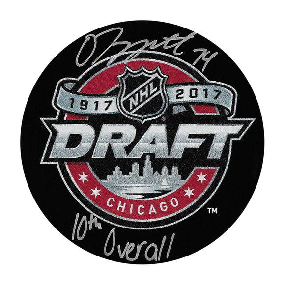 Owen Tippett Autographed 2017 NHL Draft Puck w/