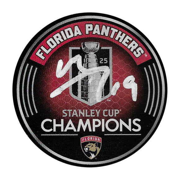 Matthew Tkachuk Autographed 2025 Stanley Cup Champions Puck