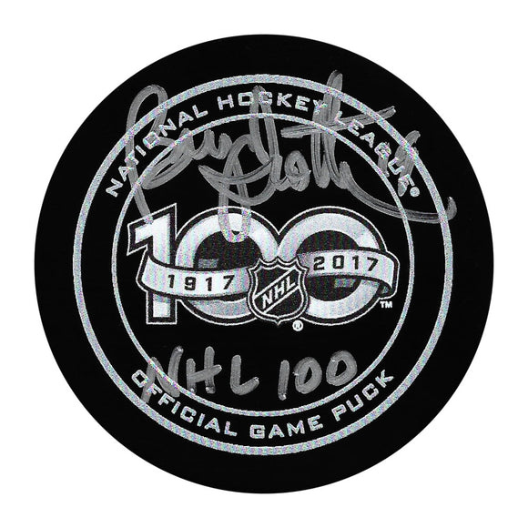 Bryan Trottier Autographed NHL 100 Official Game Puck