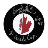 Bryan Trottier Autographed Team Canada Puck (w/"'81 Canada Cup")