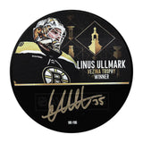 Linus Ullmark Autographed Limited-Edition 2023 Vezina Trophy Winner Puck