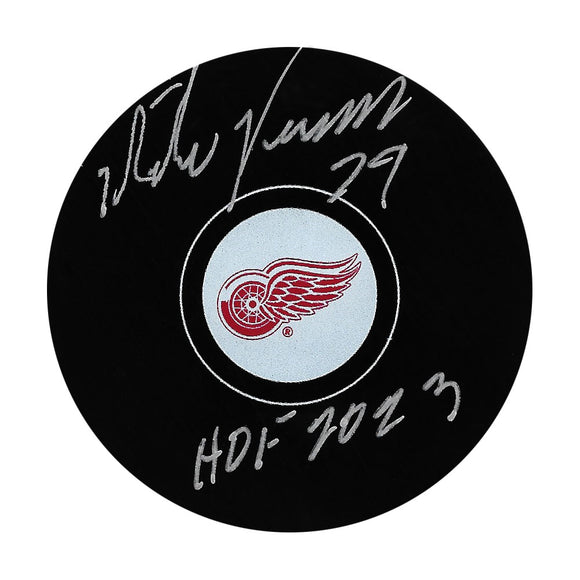 Mike Vernon Autographed Detroit Red Wings Puck w/