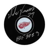 Mike Vernon Autographed Detroit Red Wings Puck w/"HOF 2023"