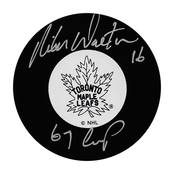 Mike Walton Autographed Toronto Maple Leafs Puck