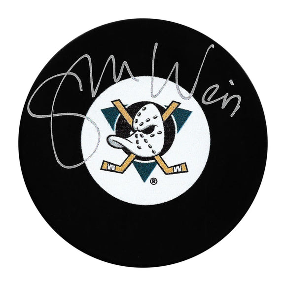 Shaun Weiss (Goldberg) Autographed Anaheim Mighty Ducks Puck