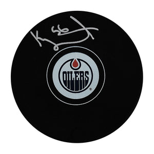 Kailer Yamamoto Autographed Edmonton Oilers Puck