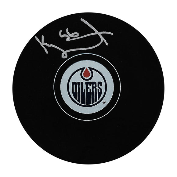 Kailer Yamamoto Autographed Edmonton Oilers Puck