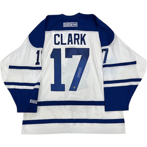 Wendel Clark Autographed Toronto Maple Leafs CCM Replica Jersey