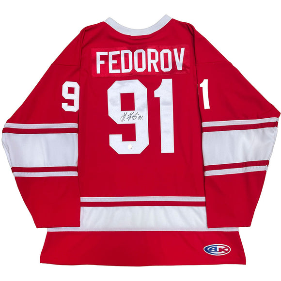 Sergei Fedorov Autographed CCCP Replica Jersey