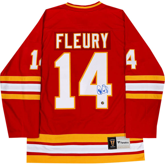 Theo Fleury Autographed Calgary Flames Replica Jersey