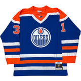 Grant Fuhr Autographed Edmonton Oilers Mitchell & Ness Replica Jersey