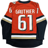 Cutter Gauthier Autographed Anaheim Ducks Replica Jersey