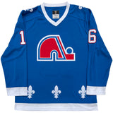 Michel Goulet Autographed Quebec Nordiques Replica Jersey