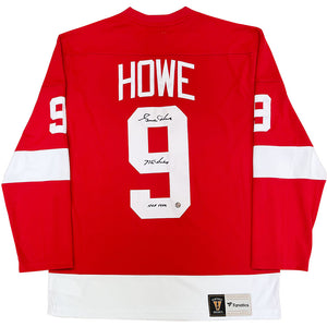 Gordie Howe (deceased) Autographed Detroit Red Wings Replica Jersey (Red)