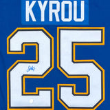 Jordan Kyrou Autographed St. Louis Blues Replica Jersey