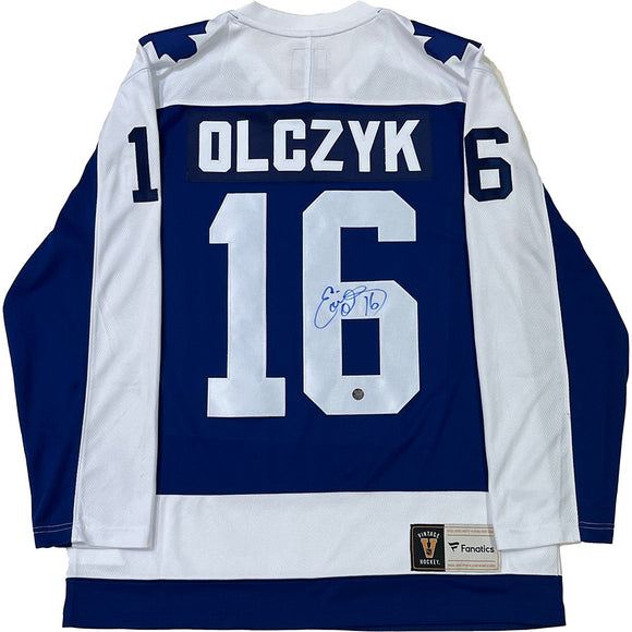 Ed Olczyk Autographed Toronto Maple Leafs Replica Jersey