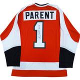 Bernie Parent (deceased) Autographed Philadelphia Flyers Mitchell & Ness Replica Jersey