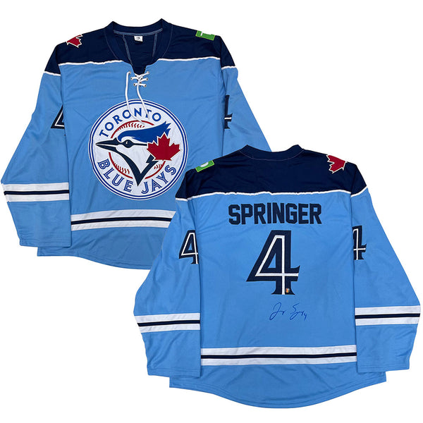 George Springer Hockey Jersey Youth Toronto Blue Jays Jersey #4