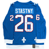 Peter Stastny Autographed Quebec Nordiques Replica Jersey