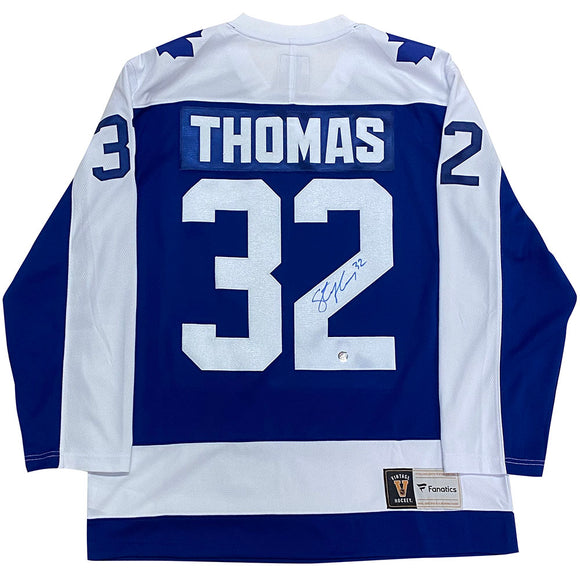 Steve Thomas Autographed Toronto Maple Leafs Replica Jersey
