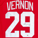 Mike Vernon Autographed Detroit Red Wings Replica Jersey