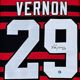 Mike Vernon Autographed Detroit Red Wings Reverse Retro Replica Jersey