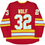 Dustin Wolf Autographed Calgary Flames Replica Jersey