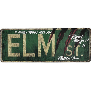 Robert Englund Autographed "Elm Street" Replica Street Sign