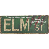 Robert Englund Autographed "Elm Street" Replica Street Sign (w/"Freddy K")