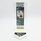 Joe Carter Autographed 1993 World Series Game 6 Replica Ticket w/Display Stand