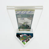 Joe Carter Autographed 1993 World Series Game 6 Replica Ticket w/Display Stand