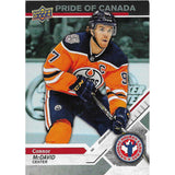 Connor McDavid 2019 UD NHCD Pride of Canada Hockey Card