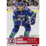 Quinn Hughes 2024 UD NHCD Rookie Moments Hockey Card