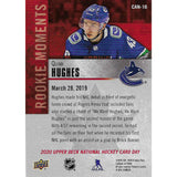 Quinn Hughes 2024 UD NHCD Rookie Moments Hockey Card
