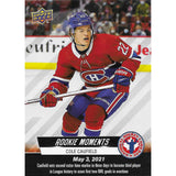 Cole Caufield 2022 UD NHCD Rookie Moments Hockey Card