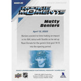 Matty Beniers 2023 UD NHCD Rookie Moments Hockey Card