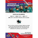 Macklin Celebrini 2025 UD NHCD Rookie Moments Hockey Card
