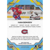 Ivan Demidov 2026 UD NHCD Rookie Moments Hockey Card