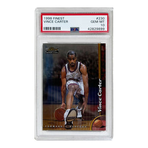 Vince Carter 1998 Topps Finest Basketball #230 RC Rookie Card - PSA 10 GEM MINT