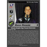 Manon Rheaume 1993 Classic First Lady of Hockey Card (Atlanta Knights)