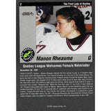Manon Rheaume 1993 Classic First Lady of Hockey Card (Quebec League)