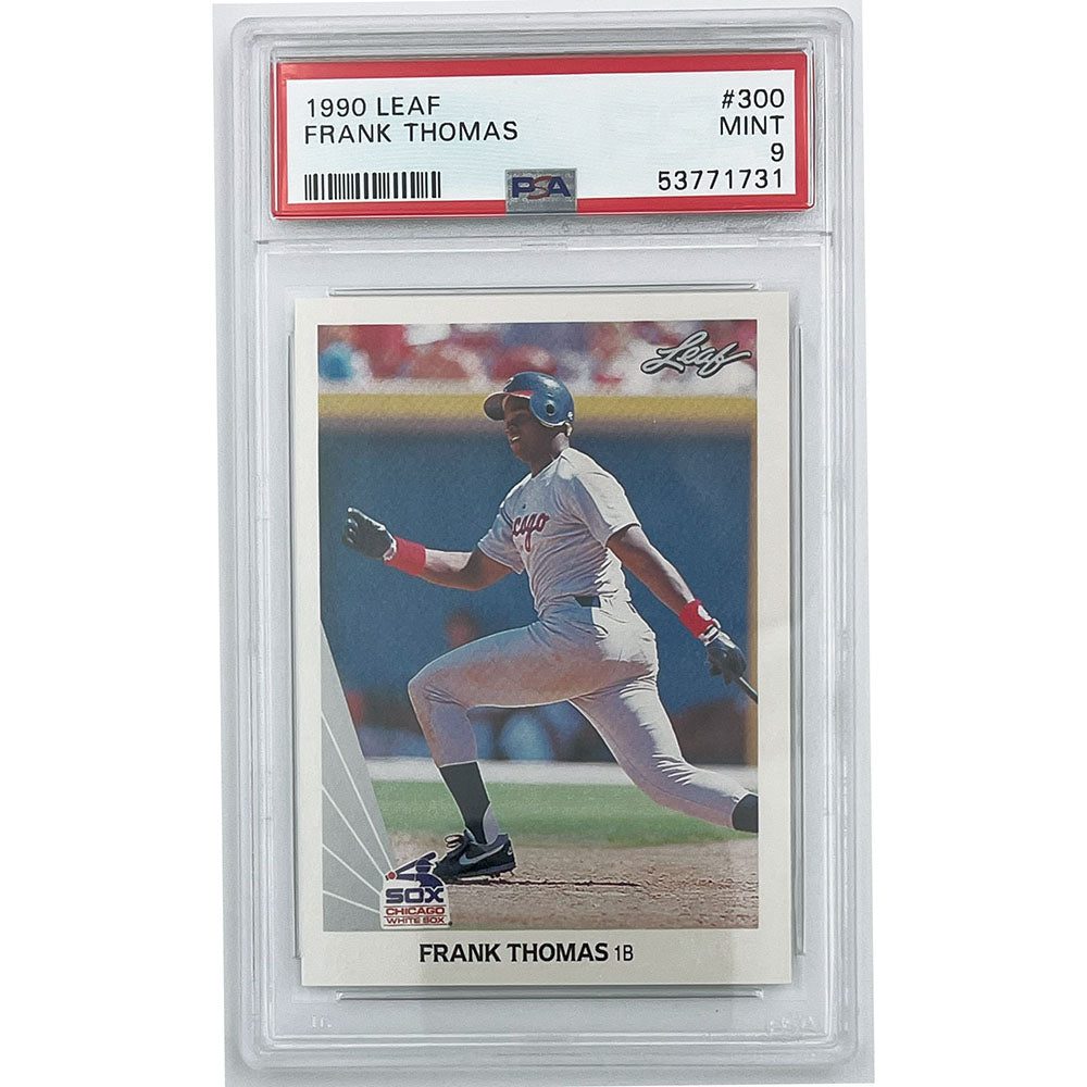 Frank Thomas Rookie Card 1990 Leaf #300 PSA 9